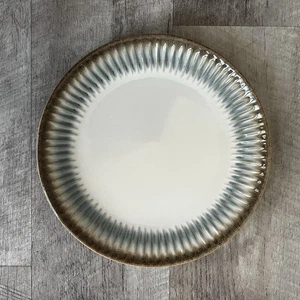 Laurie Gates Sunray blau 8,75 Salatteller gerippt Steinzeug reaktive Glasur EUC - Bild 1 von 5