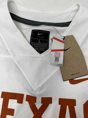 Camiseta Nike Texas Longhorns branca masculina tamanho grande - impressão errada - Imagem 1 de 3