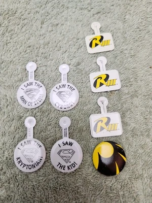 4 Superman I Saw The Man Of Steel Cyborg The Kid DC Comics Pin Badge & More - Image 1 of 4