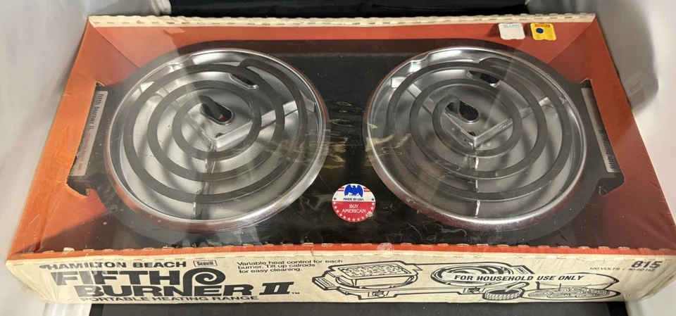 Винтажная портативная нагревательная плита Hamilton Beach Fifth Burner II модель 815 сделано в США - Изображение 1 из 4