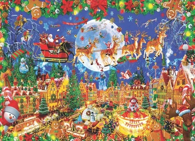 Santa's Coming to Town Christmas Holiday 1000 Piece Jigsaw Puzzle - Image 1 of 4