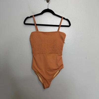 Traje de baño de una pieza bandeau marrón oscuro talla S pequeño NUEVO NUEVO CON ETIQUETAS para mujer Foto 1 de 4