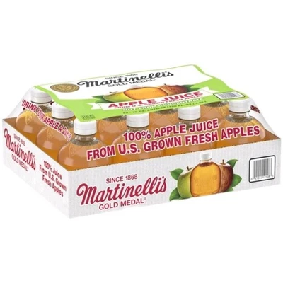 Martinelli's 100 % jugo de manzana 10 fl oz botellas de plástico paquete de 12 medallas de oro Foto 1 de 3