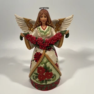 "Estatuilla de Navidad Jim Shore Winter Beauty Is In Bloom Poinsettia 10"" con etiquetas" - Imagen 1 de 5