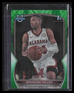 Bowman University 2022-23 cromo #80 Brandon Miller verde #/99 - Imagen 1 de 2