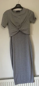 Pretty Little Things Grey Light Weight Long Dress Uk 8 - Picture 1 of 7