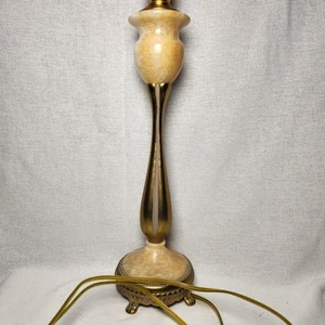Vintage Bombay Company Brass & Marble Table Lamp 3-Way 30" Tall - Picture 1 of 14