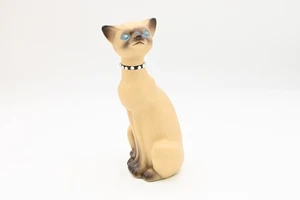 Vintage 1950s MCM Retro Sitting Siamese Cat Figurine Marked CDGC Japan - Picture 1 of 8