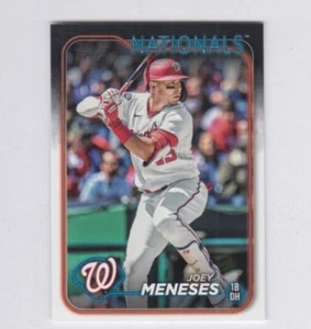 (12) Joey Meneses 2024 LOTE DE 1 TARJETA BASE SERIE TOPPS #142 WASHINGTON NATIONALS - Imagen 1 de 1