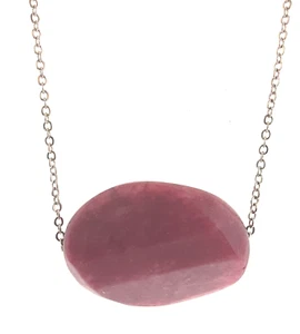 Pink Agate Pendant Necklace 1.25*16*19 - Picture 1 of 7