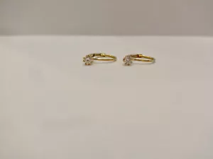 "Sonderangebot" Ohrhänger mit 2 Brillanten 0,26 Carat 750 er Gelbgold. - Bild 1 von 8