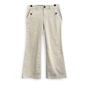Gap Womens Pants Size 6 Beige Mid Rise Wide Leg Hip Slung Fit Flared Stretch - Picture 1 of 15