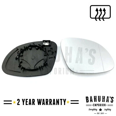 VW Tiguan 2007-2016 Right Driver Door Wing Mirror Glass Heated Wide Angle - Image 1 of 4