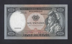 Portugal Portugiesisch Mosambik 1000 Escudos 1972 P-112 UNC - Bild 1 von 2
