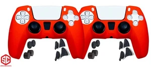 2x rutschfeste Hauthülle Schale weiche Silikonabdeckungen für DualSense PS5 Controller - Bild 1 von 4
