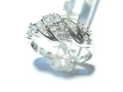 *NWT* .50CT  Diamond Engagement Anniversary Wedding Ring 10K White Gold Sz 7.75 - Image 1 of 4