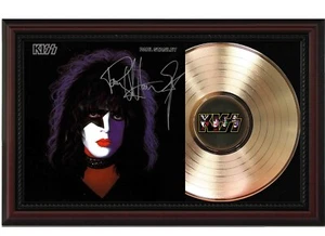 Paul Stanley Framed Cherry wood Reproduction Signature LP Record Display. - Picture 1 of 5