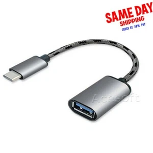 High Grade Type C to Type-A Female OTG Cable f Samsung Galaxy Tab S7+ 12.4" T970 - Picture 1 of 1