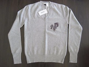 Versace Collection 100% Merino Wool Vneck Grey Sweater sz. S - Picture 1 of 6
