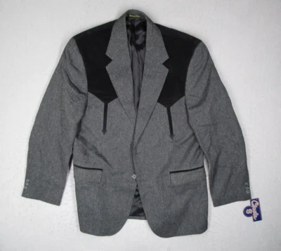 Chaqueta Circle S Para Hombre 42 R Gris 2 Botones Yugo Occidental Abrigo Deportivo Ranchero Trabajo Foto 1 de 4