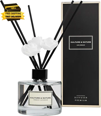Reed Diffuser Set 6.7Oz (200Ml) French Lavender Scented Diffuser with Sticks H - Image 1 of 4