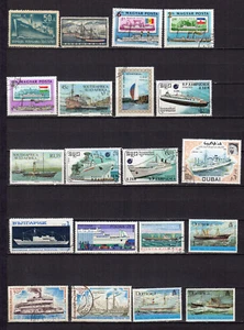 Navires Bateaux un lot de 20 timbres oblitérés /TE5341 - Imagen 1 de 1
