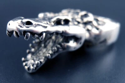 Alligator Ring Vintage Crocodile NEW Made In USA 3d Reptile 1994 Gator Croc - Image 1 of 4