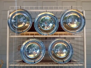 1954 Plymouth Savoy Belvedere 15" Hubcaps Set Of (5) Wheel Covers OEM Antique - Picture 1 of 24