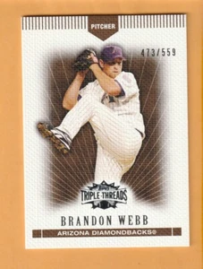 Brandon Webb 2007 Topps Triple Threads Sepia #51 /599 Ashland Kentucky Wildcats - Imagen 1 de 2