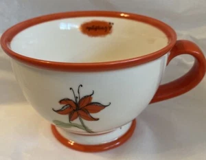 Taza de café floral Starbucks 2006 naranja/blanco flor de lirio tigre 10 OZ - INCREÍBLE - Imagen 1 de 9