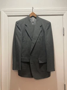 Pinstripe Gray Suit for men size 40 Regular - Picture 1 of 8