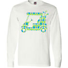 Inktastic Golf Cart With Argyle Pattern Long Sleeve T-Shirt Sports Golfing Clubs