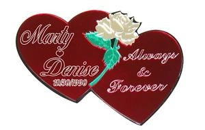 Corazones dobles Always & Forever con placa de pared rosa personalizada GRATIS - Imagen 1 de 2