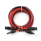 10AWG Black+Red Solar Panel Extension Cable Silicone Flexible Wire w/ Connectors
