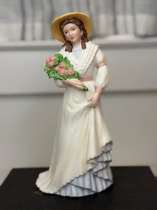 Vintage Homco Lady Charlotte Rose #1468 Home Interiors Blumen Porzellan Figur - Bild 1 von 8