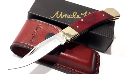 Schrade Old Timer Uncle Henry Smoky Lockback Folding Pocket Knife Sheath New LB5 - Image 1 of 4