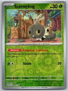 Scatterbug 008/198 Reverse Holo SV01: Scarlet & Violet Base Set NM - Picture 1 of 2