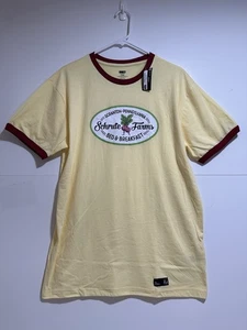 SCHRUTE FARMS - THE OFFICE - LARGE RINGER T-SHIRT NEW w/ TAGS - DWIGHT SCHRUTE - Picture 1 of 12