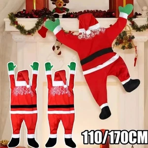 Weihnachtsmann Plüschfigur 1,7 m Dekoration zum Aufhängen Fenster Balkon Dach - Bild 1 von 8