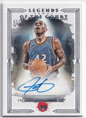 2023 - 24 Topps Motif - Legends of the Court Jerry Stackhouse #LCS-JST /99 签名 — 第 1/2 张图片