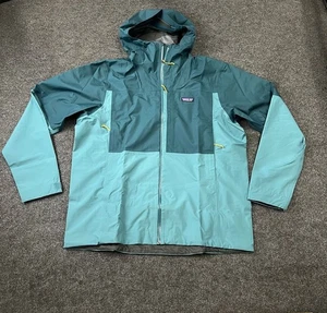 PATAGONIA Boulder Fork Rain Jacket Men's Size XL Wetland Blue - Picture 1 of 9