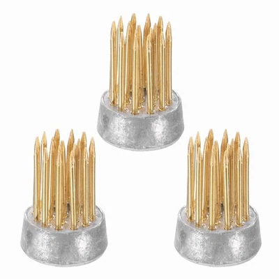 3 Pcs 0.6" Round Brass Floral Frogs Flower Arranger Holder Pin, Brass Color Foto 1 de 4