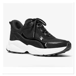 MICHAEL KORS Katrina Suede and Mesh Trainer Black Size 8.5 $255.00 - Picture 1 of 6