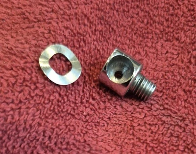 Vintage SunTour Cable Casing Stop for Front Derailleur with Wavy Washer - Image 1 of 3