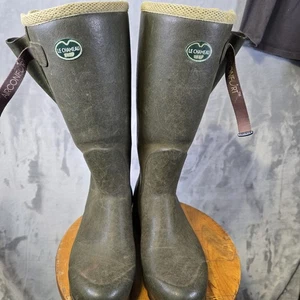 Le Chameau Vierzonord Neoprene Boots Men's EU 43 Green Fair Condition  - Picture 1 of 14