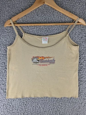 Camiseta sin mangas Americade vintage para mujer color tostado medio cami correa de espagueti hecha en EE. UU. 00s Foto 1 de 4