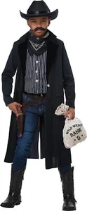 Wild West Outlaw Sheriff Cowboy Black Fancy Dress Up Halloween Child Costume - Picture 1 of 10