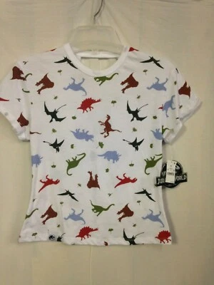NWT Junior's Jurassic World Size XS White Short Sleeve Dinosaur Print T-Shirt - Image 1 of 4