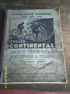 CYCLES CONTINENTAL 1938 CATALOGUE GUILLEMARD ET PELTIER VELOCIPEDIE ACCESSOIRE - Imagen 1 de 10
