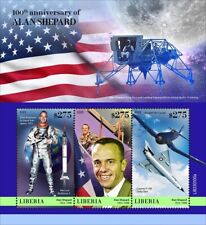 Space Alan Shepard Mercury-Redstone 3 Apollo 14 MNH Znaczki 2023 Liberia M/S